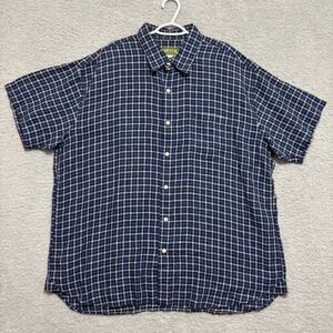 Orvis Linen Button Up Shirt‎ Short Sleeve Casual Summer XXL